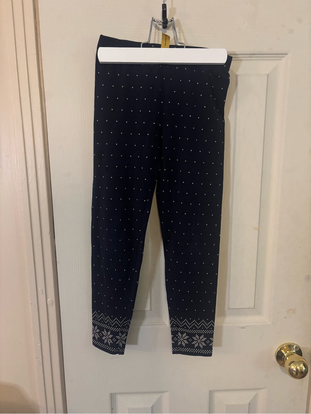Polo by Ralph Lauren Navy Leggings with Silver Dot & Snowflake Trim